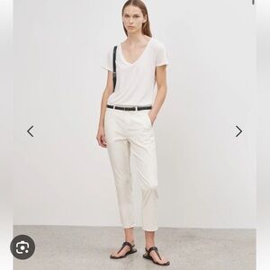 Nili Lotan East Hampton Pant in Eggshell